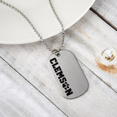 Fan Frenzy Gifts Clemson Tigers Officially Licensed Script Dogtag on Ball Chain
